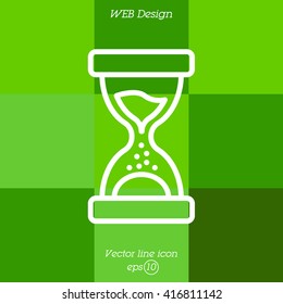 Web line icon. Hourglass