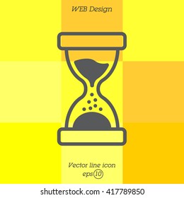 Web line icon. Hourglass