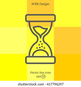 Web line icon. Hourglass