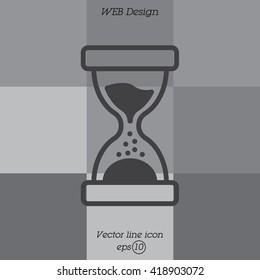 Web line icon. Hourglass
