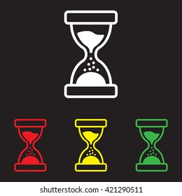 Web line icon. Hourglass
