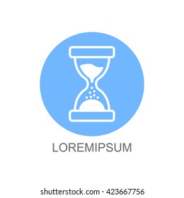 Web line icon. Hourglass