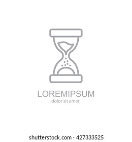 Web line icon. Hourglass