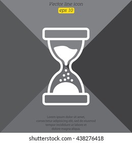 Web line icon. Hourglass