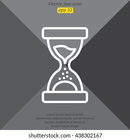 Web line icon. Hourglass