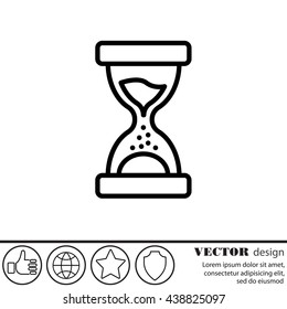 Web line icon. Hourglass