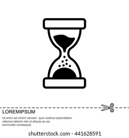 Web line icon. Hourglass