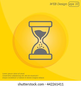Web line icon. Hourglass