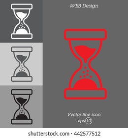 Web line icon. Hourglass