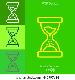 Web line icon. Hourglass