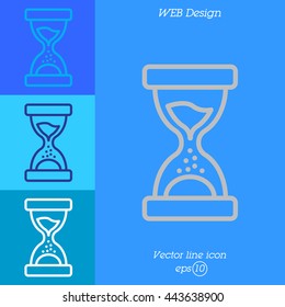 Web line icon. Hourglass
