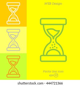 Web line icon. Hourglass