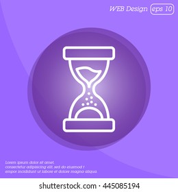 Web line icon. Hourglass