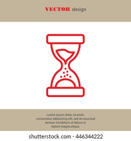 Web line icon. Hourglass