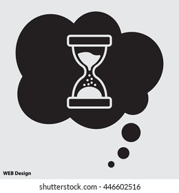 Web line icon. Hourglass