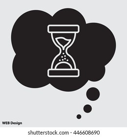 Web line icon. Hourglass