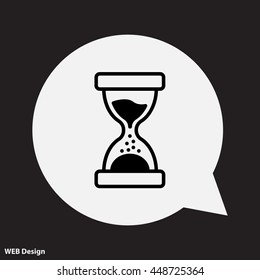 Web line icon. Hourglass