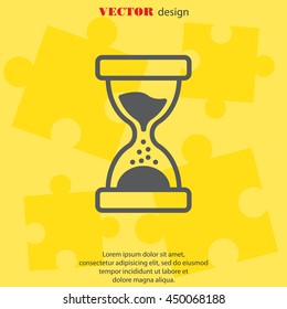Web line icon. Hourglass