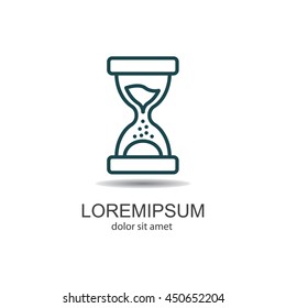 Web line icon. Hourglass