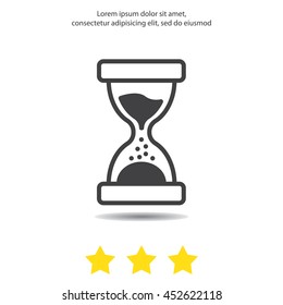 Web line icon. Hourglass