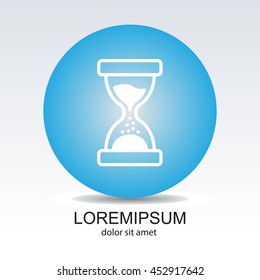 Web line icon. Hourglass