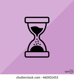 Web line icon. Hourglass