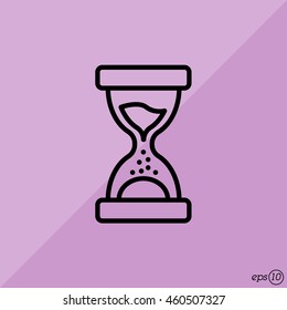 Web line icon. Hourglass