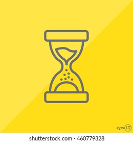 Web line icon. Hourglass