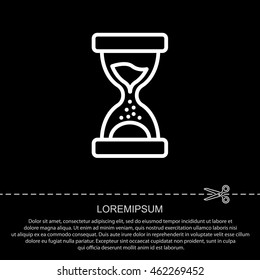 Web line icon. Hourglass