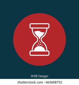 Web line icon. Hourglass