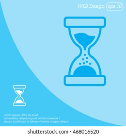 Web line icon. Hourglass