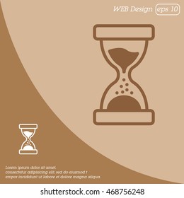 Web line icon. Hourglass