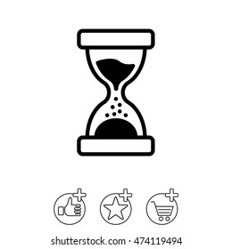 Web line icon. Hourglass