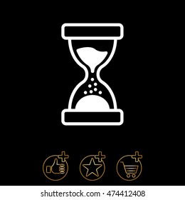 Web line icon. Hourglass