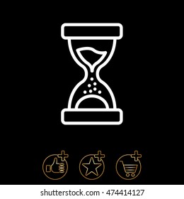 Web line icon. Hourglass