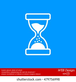 Web line icon. Hourglass
