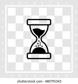 Web line icon. Hourglass