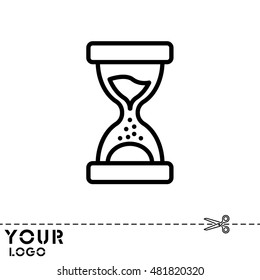 Web line icon. Hourglass