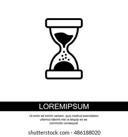 Web line icon. Hourglass
