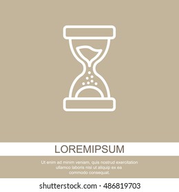 Web line icon. Hourglass