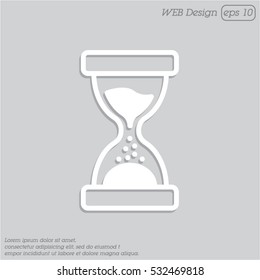 Web line icon. Hourglass