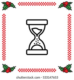 Web line icon. Hourglass