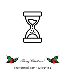 Web line icon. Hourglass