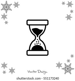 Web line icon. Hourglass