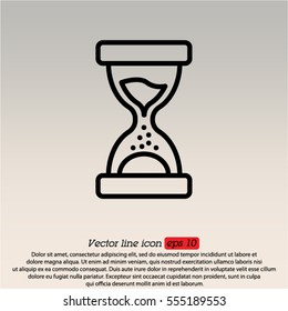 Web line icon. Hourglass