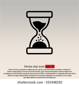 Web line icon. Hourglass