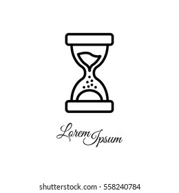 Web line icon. Hourglass