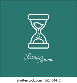 Web line icon. Hourglass