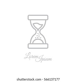 Web line icon. Hourglass