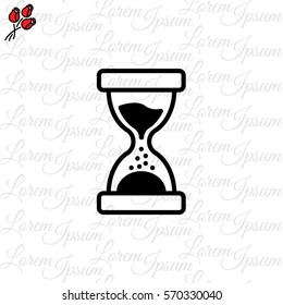 Web line icon. Hourglass